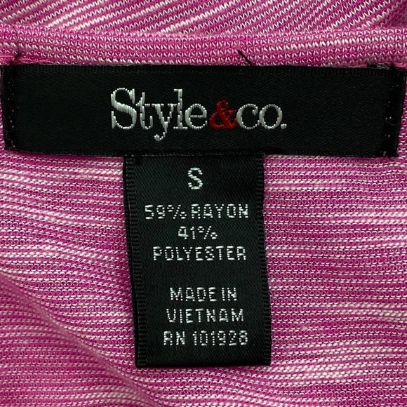 STYLE & Co Pink Paris Graphic Tunic Top Size Small - Picture 9 of 11